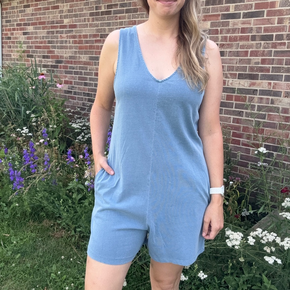 Light Blue Sleeveless Romper